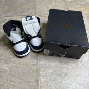 Air Jordan 1 Retro Hi OG Midnight Navy TD Shoe Size 8c Blue FD1413-401 NWT